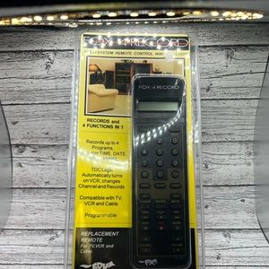 Fox 4 Record Multi-system Remote Control With Tdc Logic New!